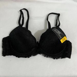 FAYLINA WOMEN LACE PADDED BRA BLACK 32 B